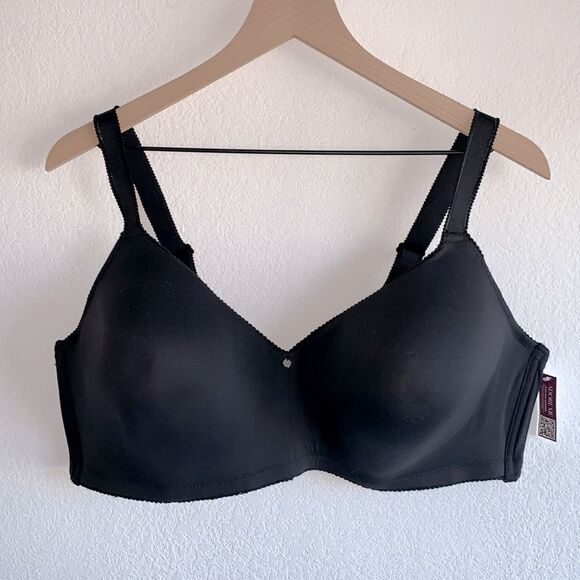 NWT Adore Me Johanna Demi Smooth Contour Wireless Bra Jet Black Plus Sz 44DD - Picture 1 of 7